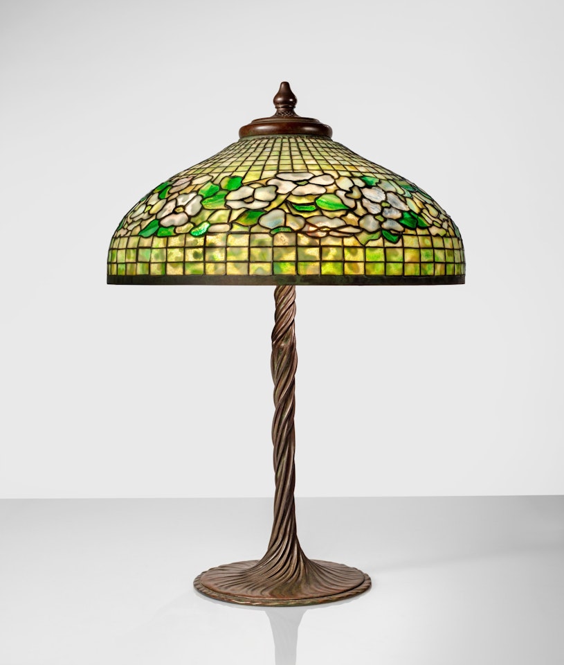 "Banded Dogwood" Table Lamp by Tiffany Studios