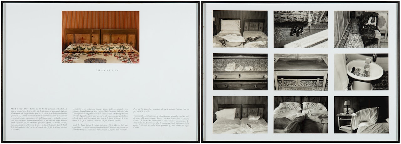 Chambre 28 (diptych) by Sophie Calle
