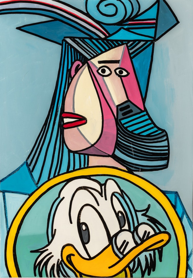 Untitled (Picasso and Donald Duck) by Erro