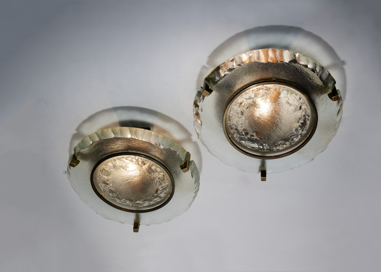 Pair of Ceiling Lights; model no. 10.004 by Max Ingrand