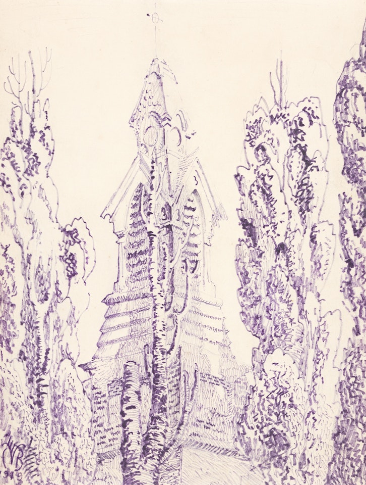 Church Steeple, Evening by Charles Burchfield
