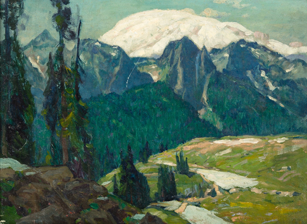 Western No. 11--Thaw at Mt. Ranier by John Fabian Carlson
