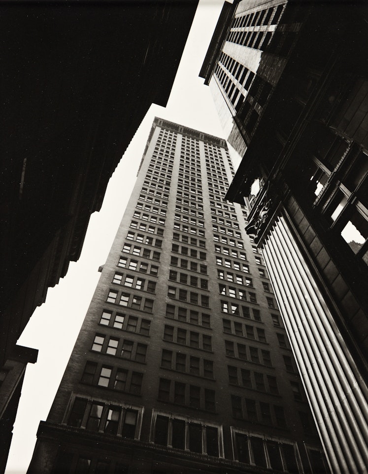 Canyon: Broadway & Exchange Place, Manhattan by Berenice Abbott