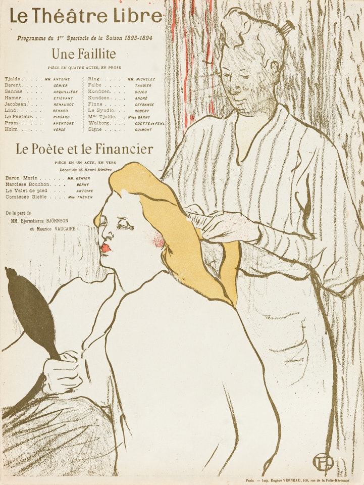 La Coiffure, Programme du Théâtre Libre by Henri de Toulouse-Lautrec
