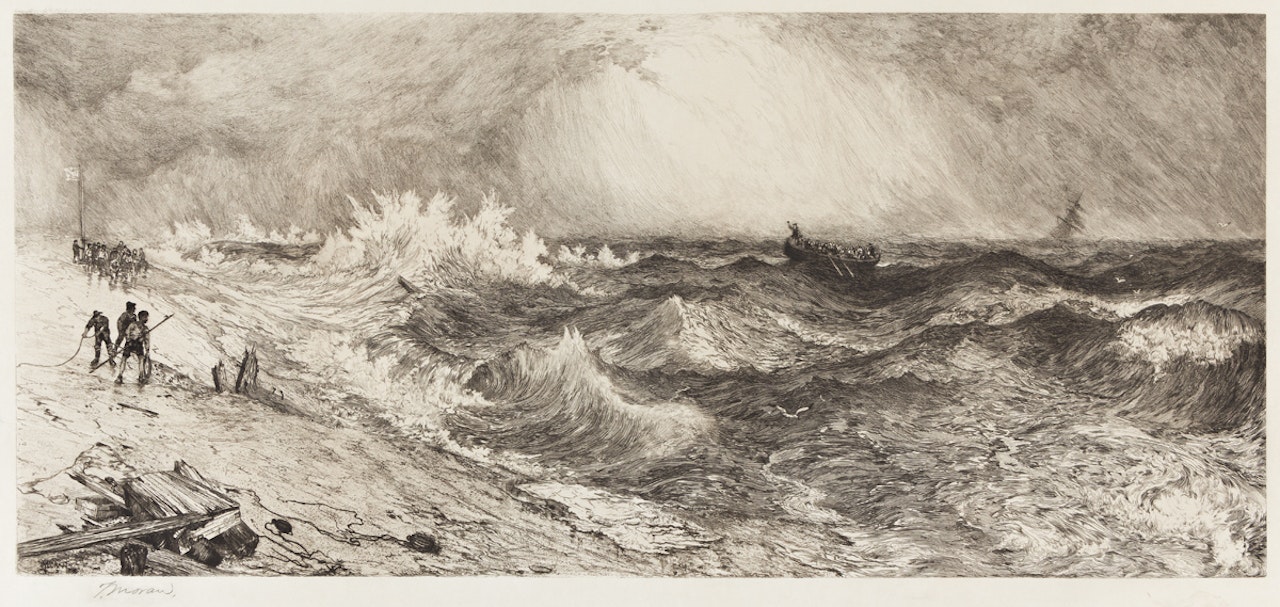 The Much Resounding Sea by Thomas Moran