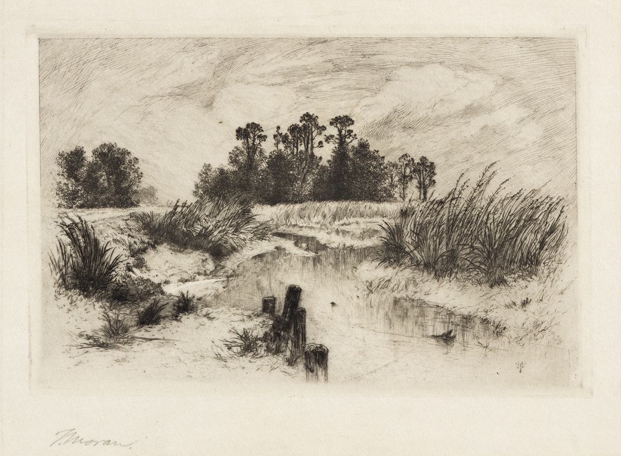 Passaic Meadows (In the Newark Meadows) by Thomas Moran