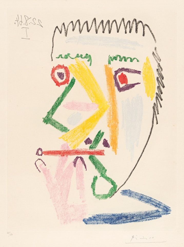 Fumeur à la Cigarette Rouge by Pablo Picasso