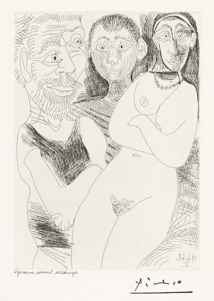 Series 347:164 (Prostituée et marins) by Pablo Picasso