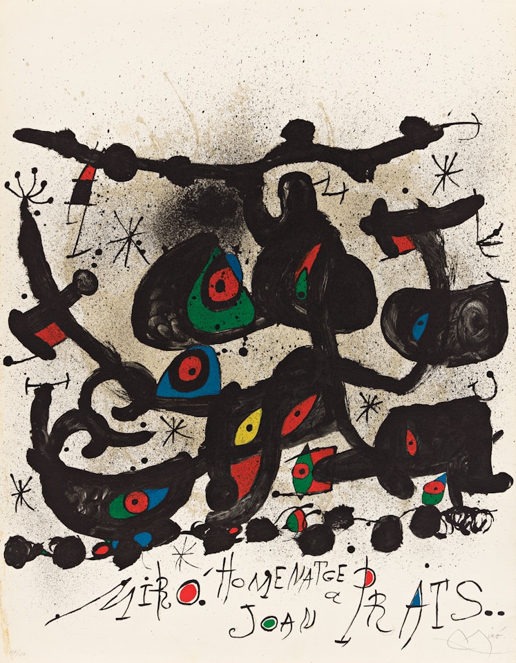 Affiche pour l'Exposition Homenatge à Joan Prats by Joan Miró