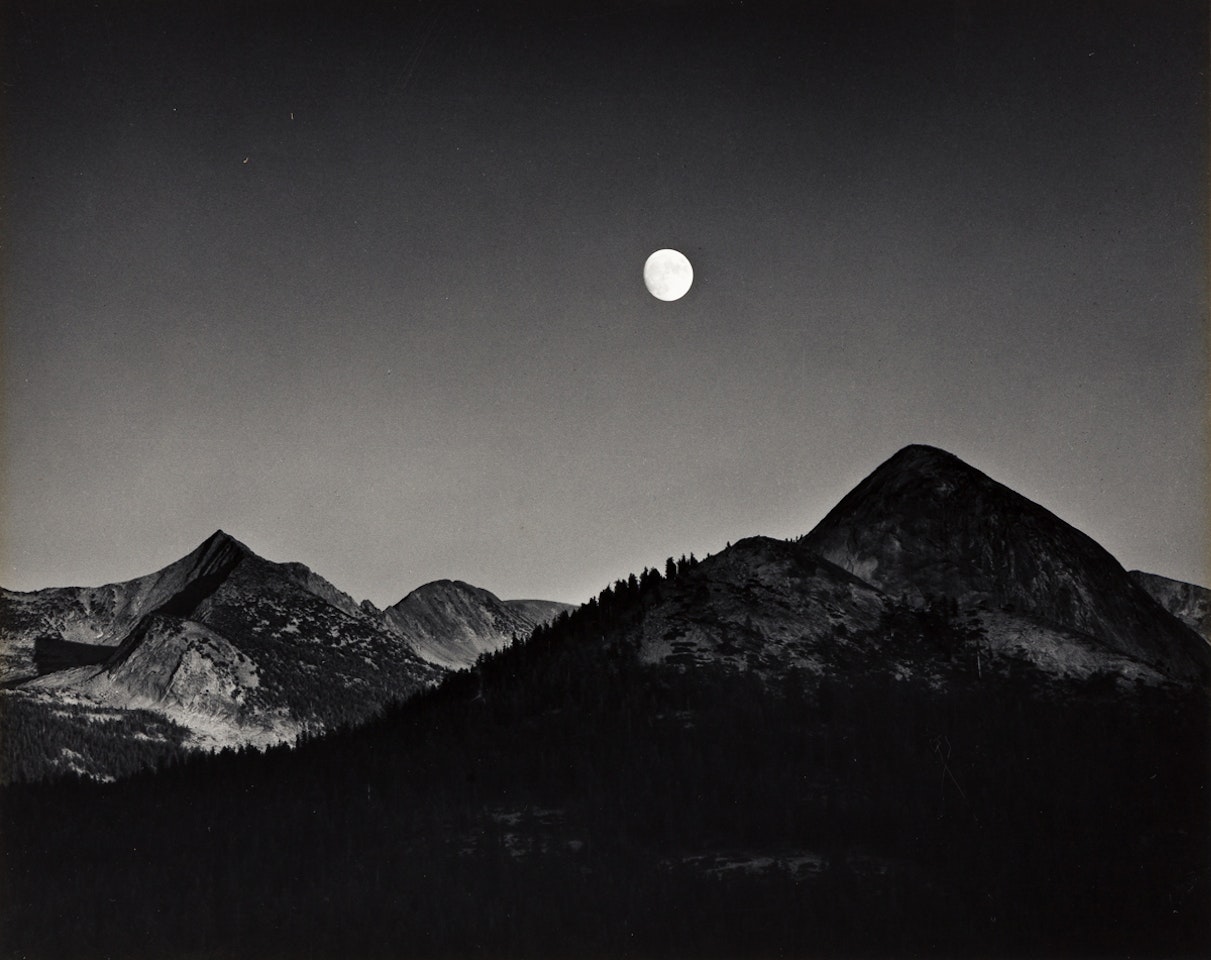 Moonrise from Glacier Point, Yosemite National Park, California by Ansel Adams