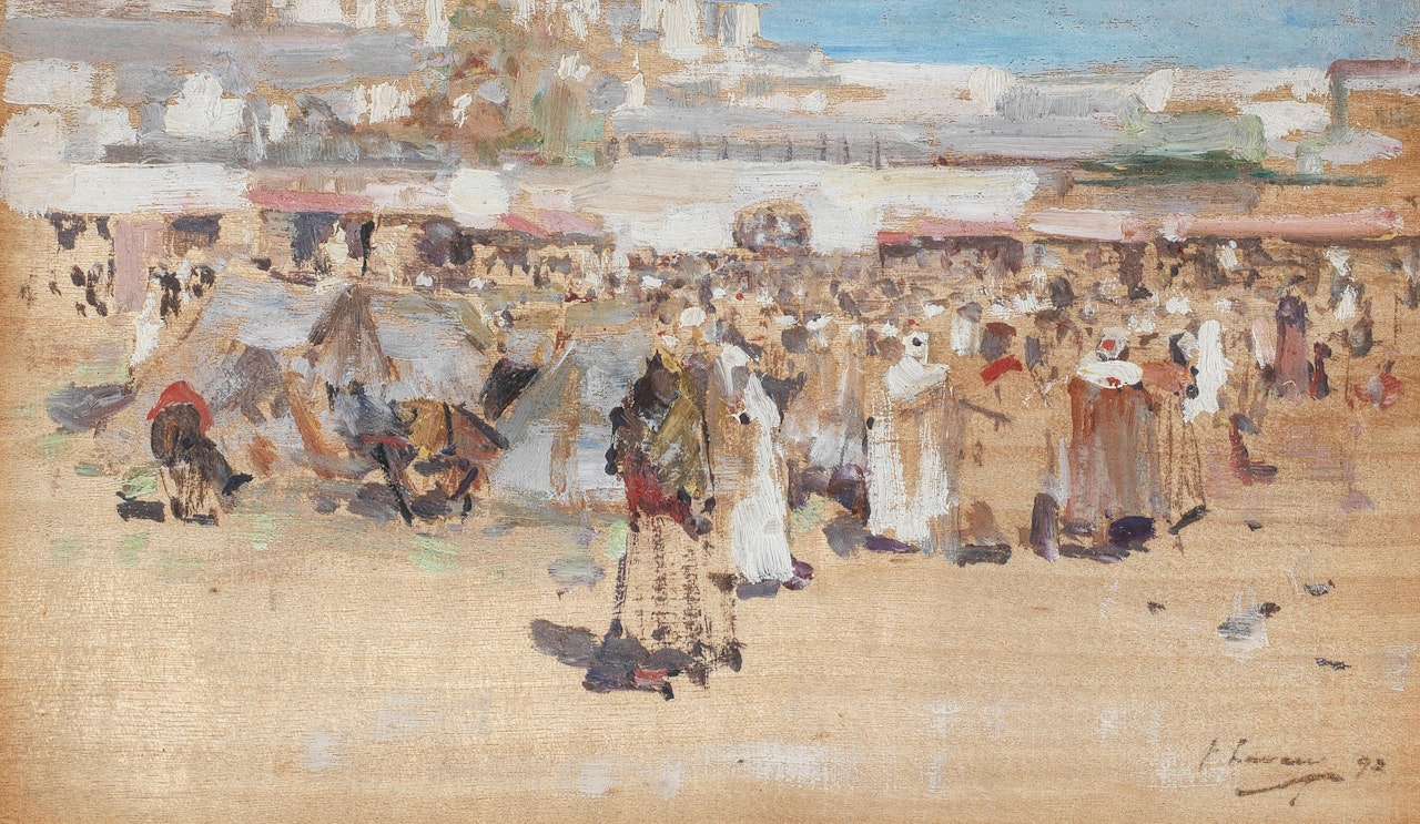 Arab gathering by John Lavery