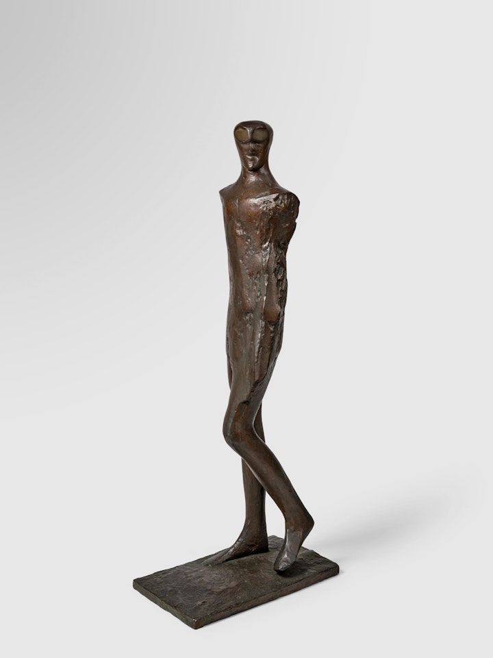 Man with Goggles 108.3 cm. (42 5/8 in.) high by Elisabeth Frink