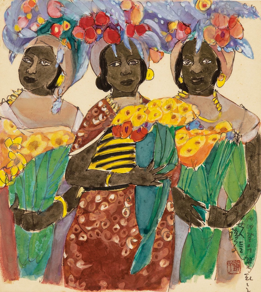 Women Selling Flowers in Senegal by Chun Kyung-ja