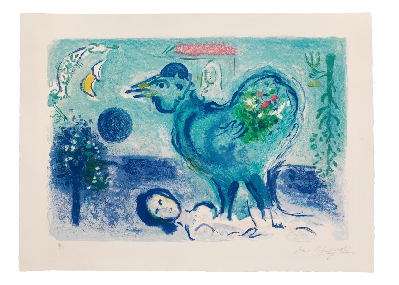 Paysage au Coq by Marc Chagall