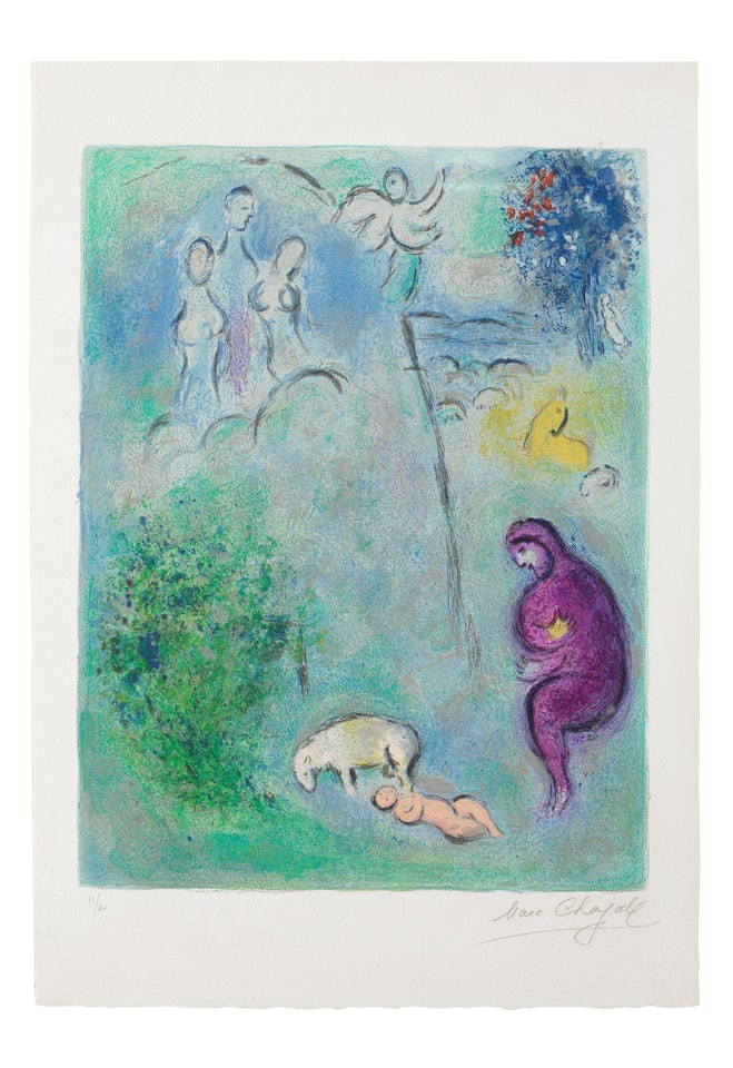 Découverte de Chloé par Daphnis, from Daphnis et Chloé by Marc Chagall