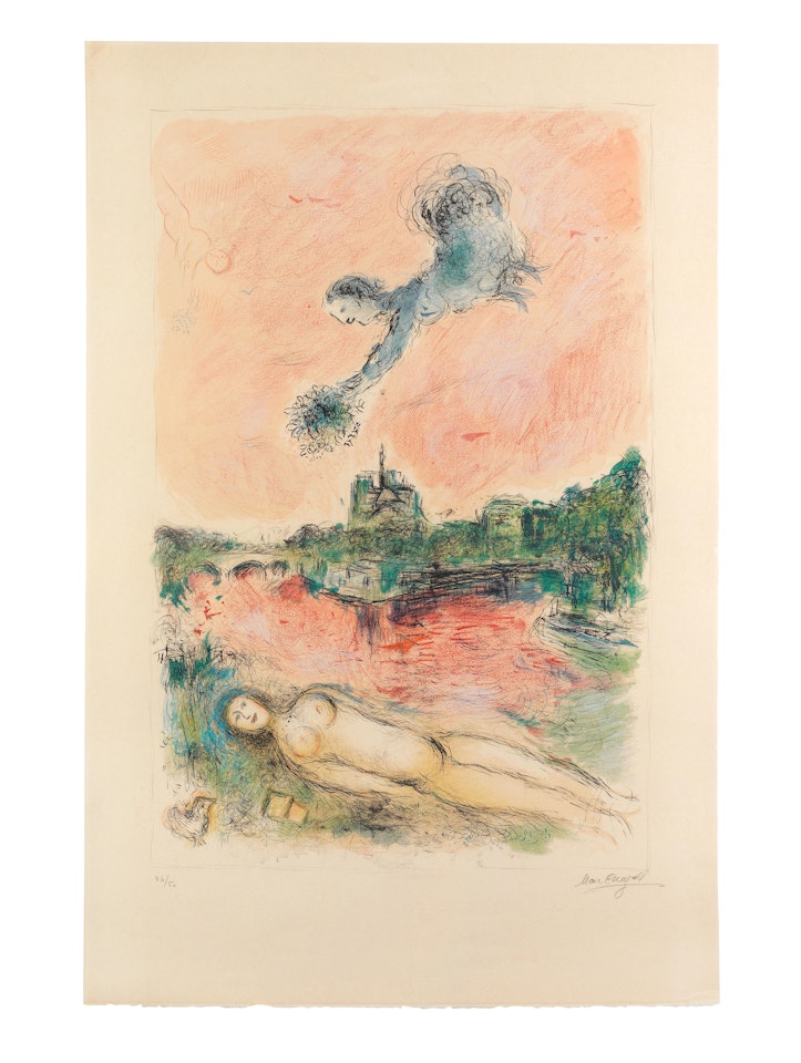 Vue de Notre-Dame by Marc Chagall