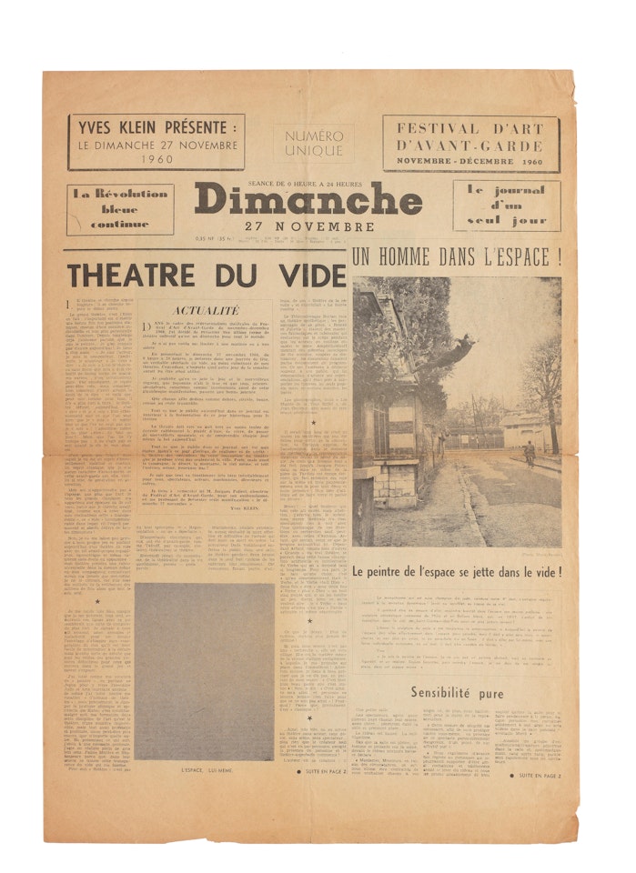 Dimanche: Le Journal d'un Seul Jour by Yves Klein