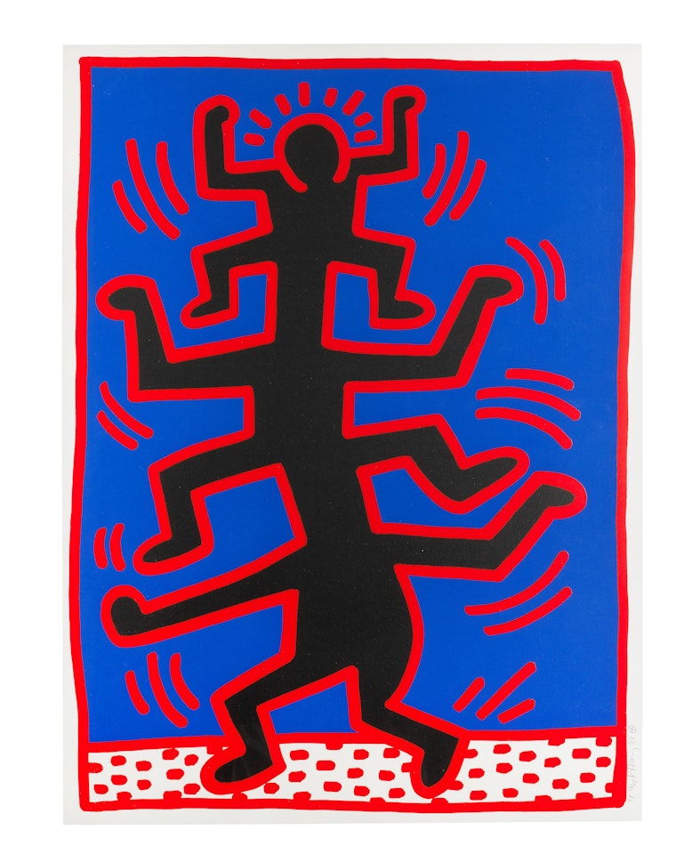 Growing 1 (color trial from Growing set) by Keith Haring