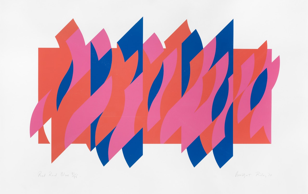 Red Red Blue by Bridget Riley
