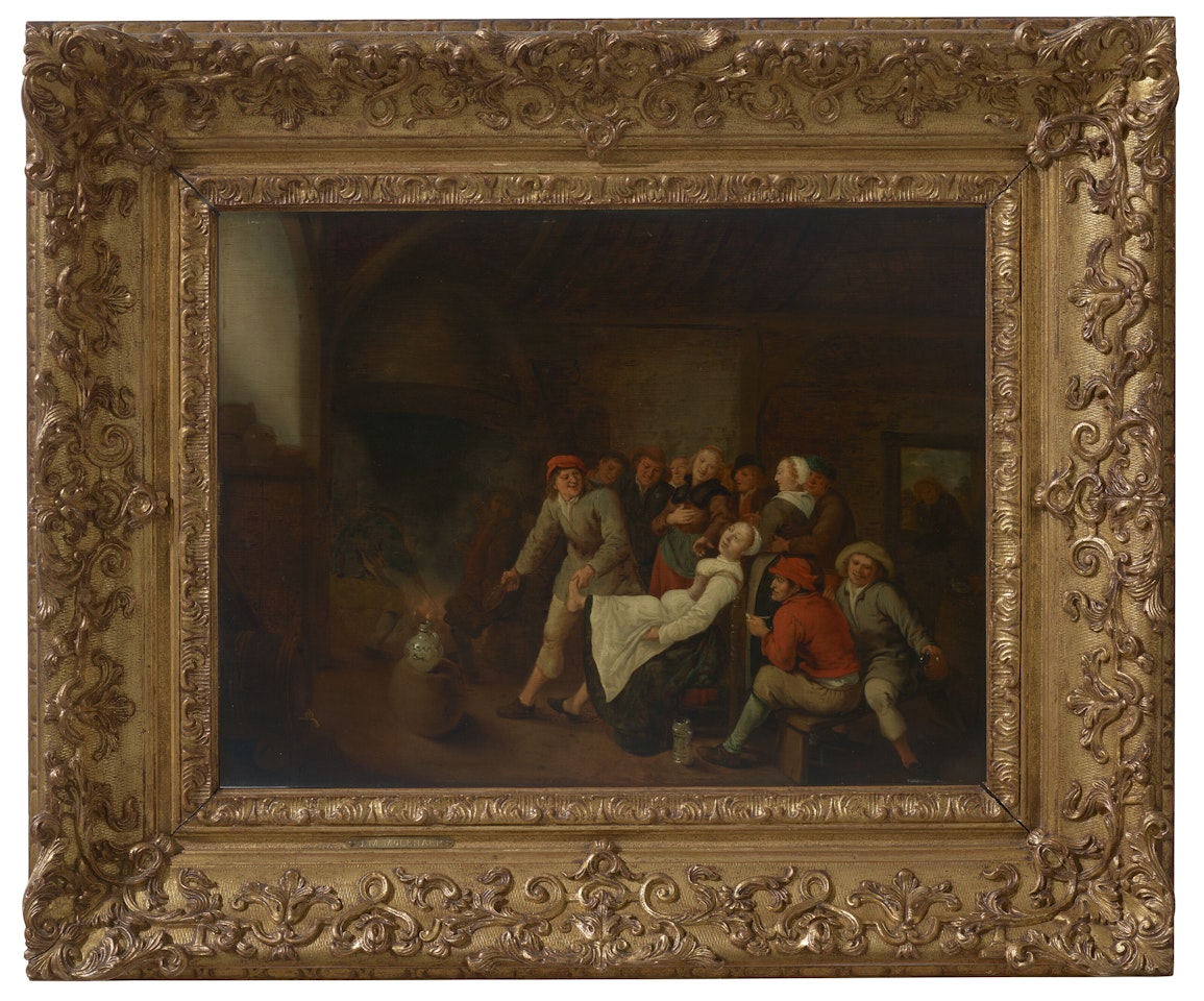 A tavern interior with peasants merrymaking by Jan Miense Molenaer
