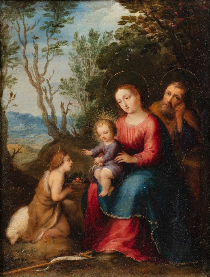 Holy Family with St John the Baptist by Adriaen van Stalbemt