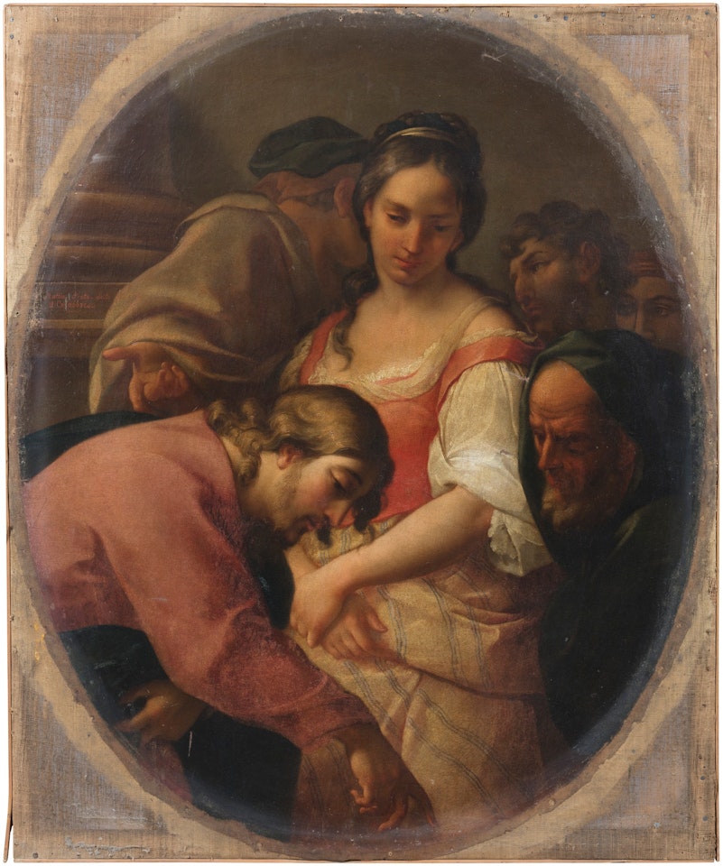 Christ and the Woman Taken in Adultery by Roman School