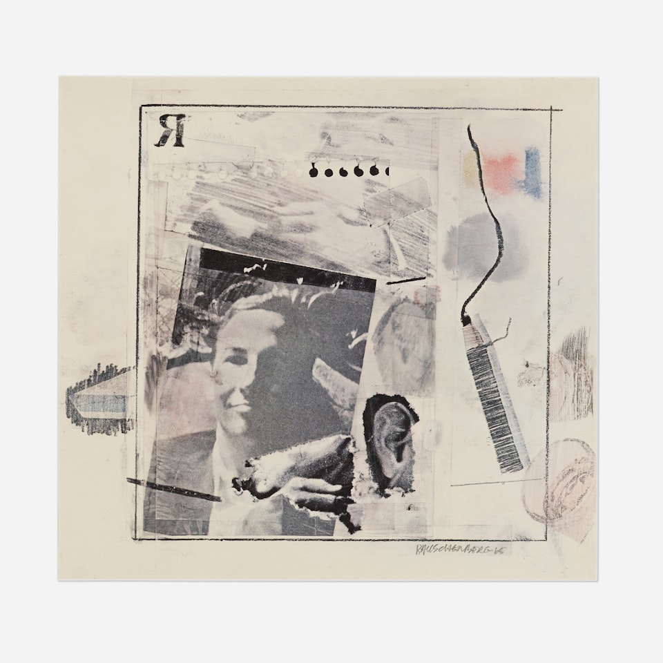 Dwan Gallery Poster (Self-portrait) by Robert Rauschenberg