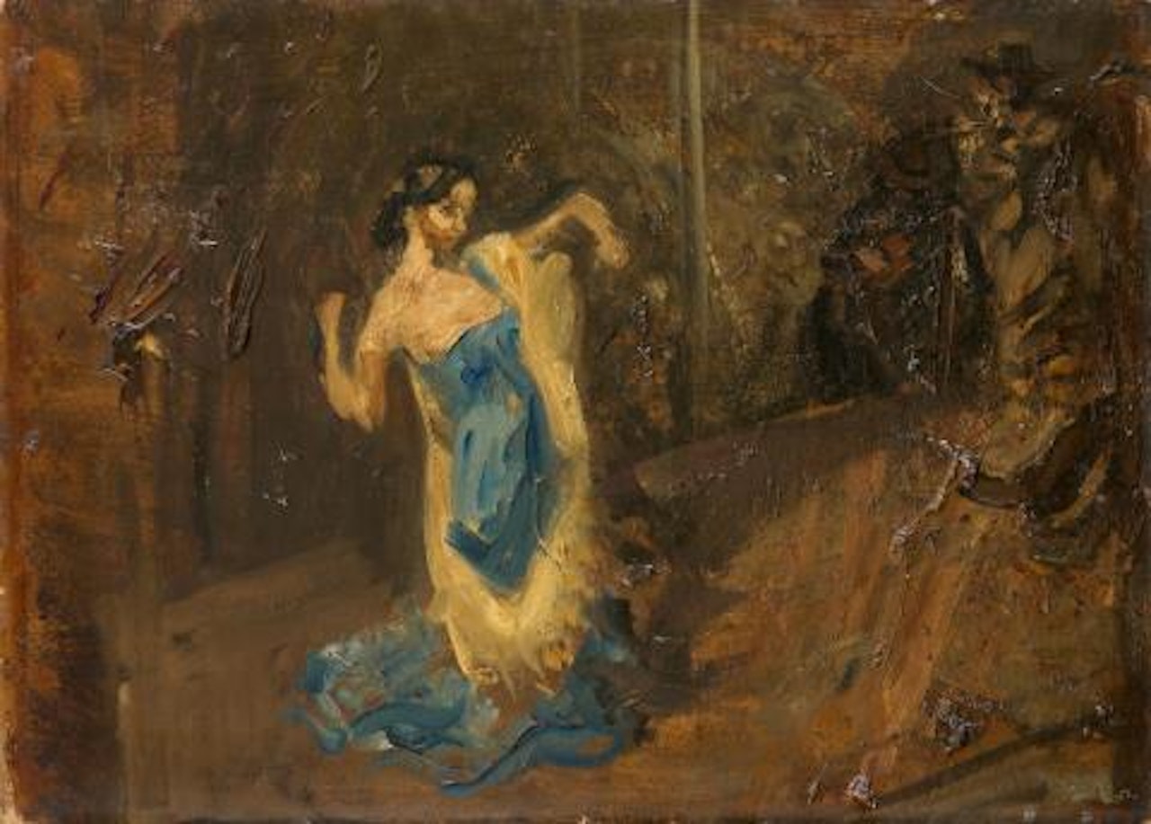 Marietta tanzend im Raum by Max Slevogt