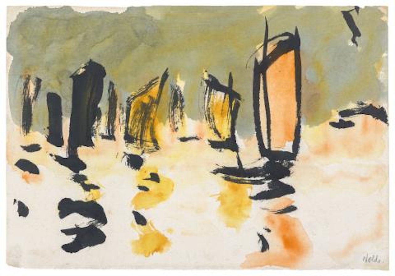 Junks in the China Sea by Emil Nolde