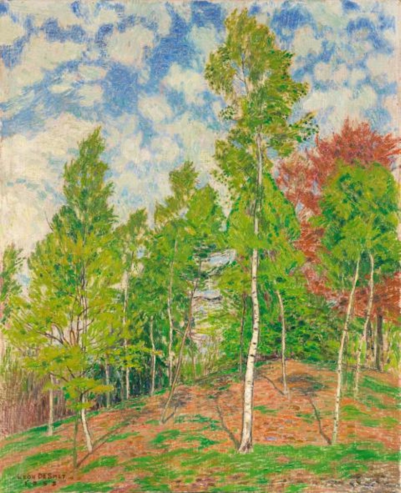Birch and red beech by Leon de Smet