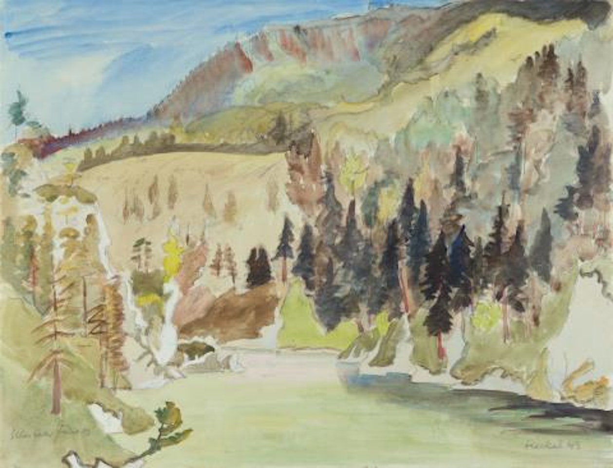  Small river by Erich Heckel