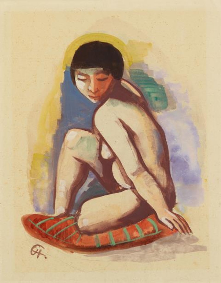  Cowering nude by Karl Hofer