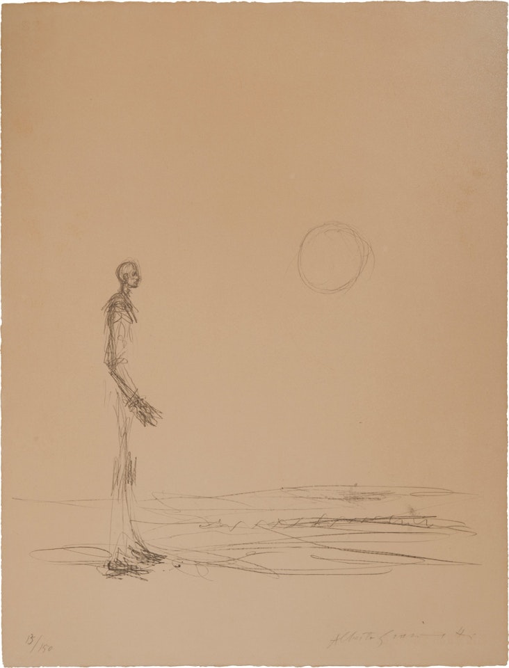 Man Standing and Sun (Lust 38) by Alberto Giacometti