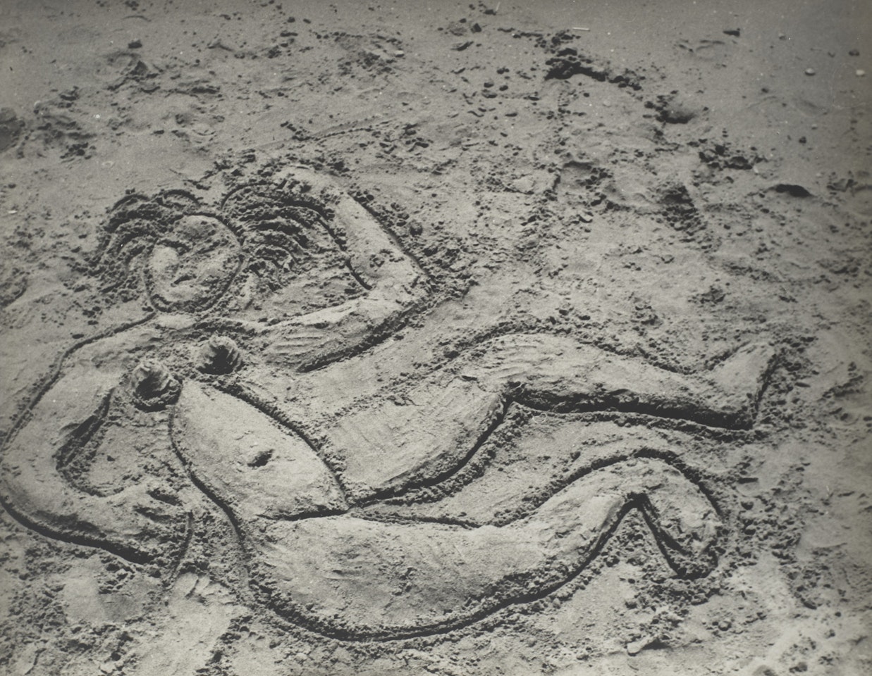 Max Ernst Sand Painting by Man Ray