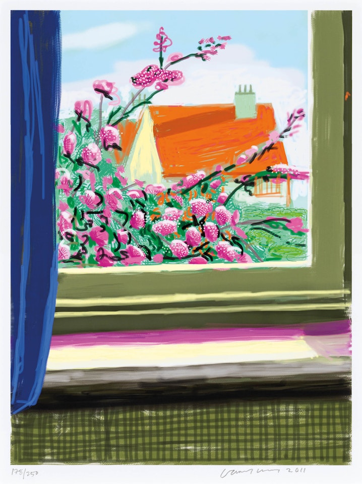My Window, ‘No. 778’, 17th April 2011 with Art Edition Book by David Hockney