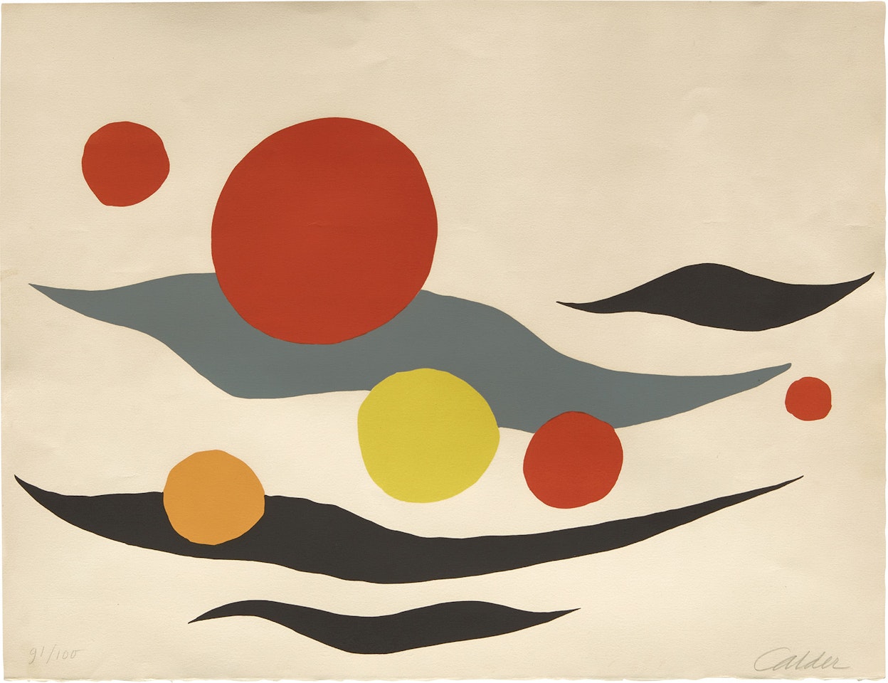 [Composition with Clouds and Spheres] by Alexander Calder