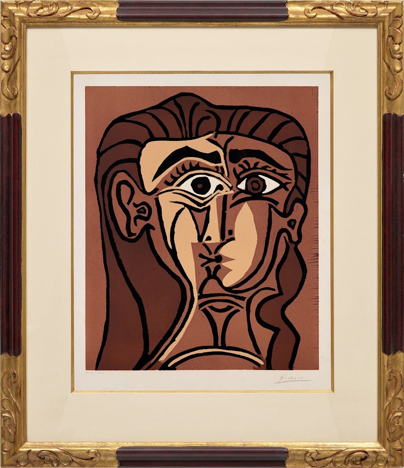 Portrait de Jacqueline de face II (Portrait of Jacqueline from the Front II) (B. 1063, Ba. 1280) by Pablo Picasso