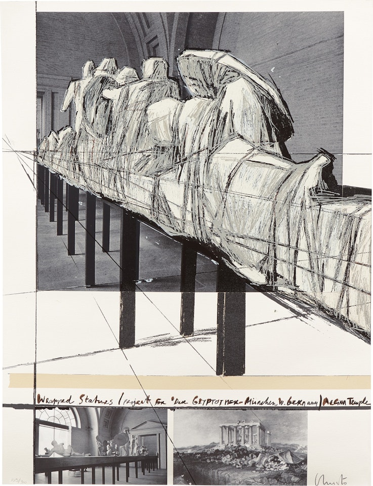 Wrapped statues, Project for Die Glyptothek, München (S. 135) by Christo