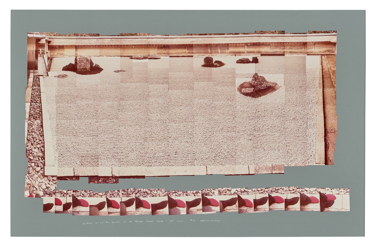 Walking in the Zen Garden at the Royanji Temple by David Hockney