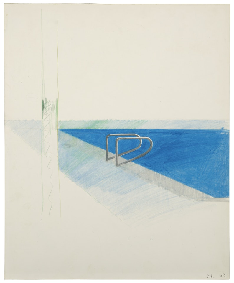Swimming Pool Ladder by David Hockney