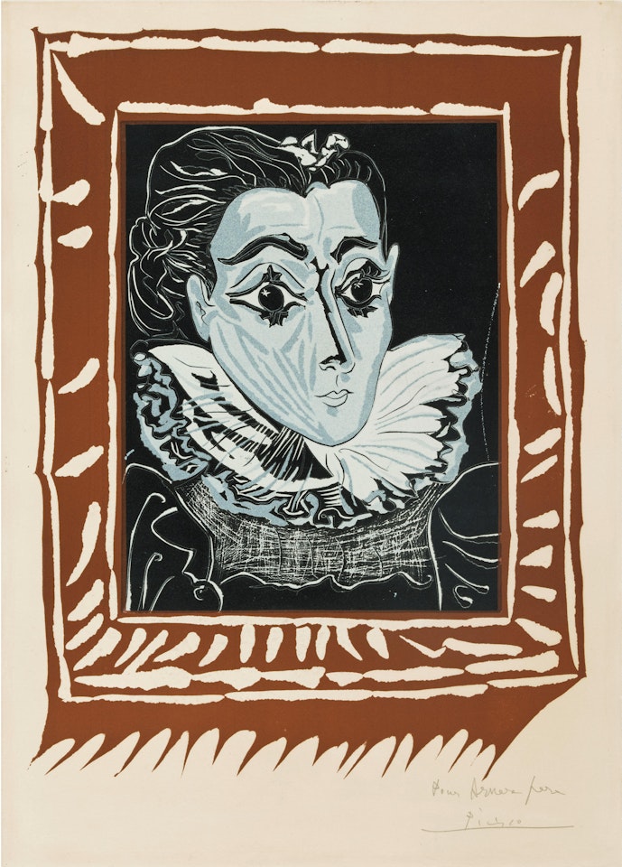 La Dame à la Collerette (Portrait de Jacqueline à la Fraise) by Pablo Picasso