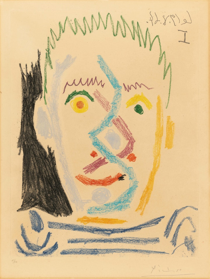 Tête d'Homme au Maillot Rayé by Pablo Picasso