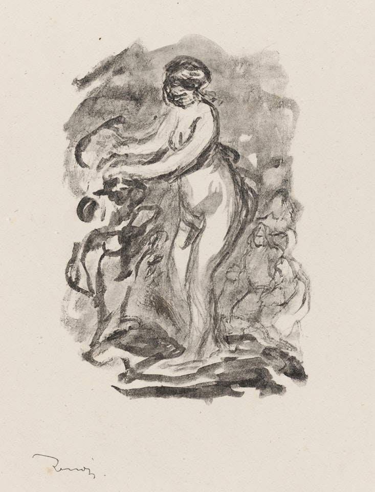 Lithograph on wove paper, with signature in the stone, from the total edition of 1000 (50 were on Japan paper), published/printed by Ambroise Vollard/Auguste Clot, Paris,1919, with the Henri M. Petiet H.M.P. oval inkstamp (Lugt 5031) on verso, with full margins. by Pierre-Auguste Renoir
