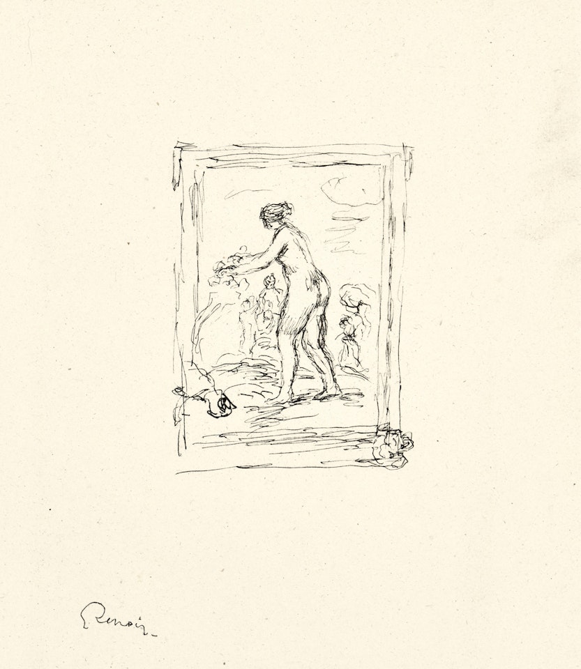 Lithograph on wove paper, with signature in the stone, from the total edition of 1000 (50 were on Japan paper), published/printed by Ambroise Vollard/Auguste Clot, Paris, 1919, with the Henri M. Petiet H.M.P. oval inkstamp (Lugt 5031) on verso, with full margins. by Pierre-Auguste Renoir