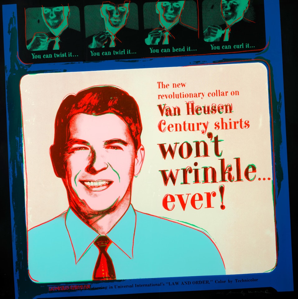 Van Heusen (Ronald Reagan), from Ads by Andy Warhol