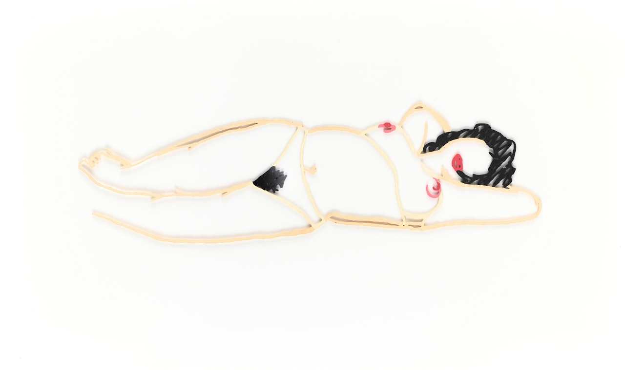 Hedy Sandpaper, from Steel Drawing Edition by Tom Wesselmann