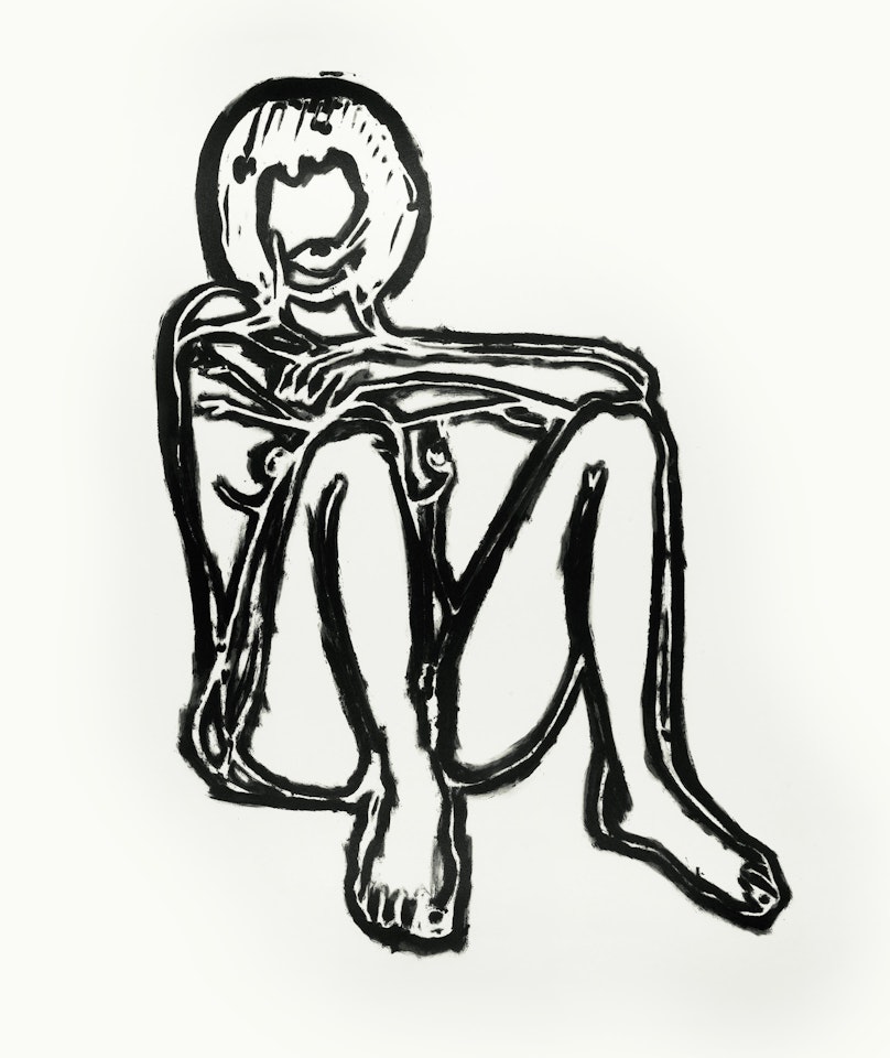Monica Sitting with Elbows on Knees, from BAM III portfolio by Tom Wesselmann
