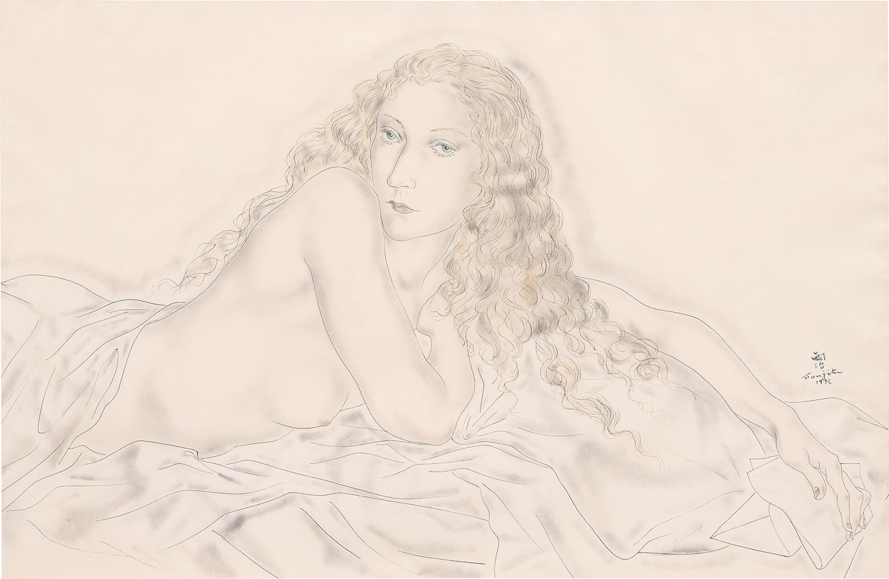 Nu allongé (Reclining Nude) by Leonard Tsuguharu Foujita