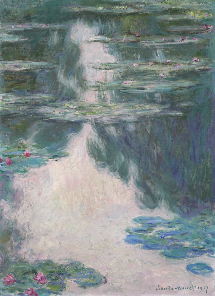 Nymphéas, temps gris by Claude Monet
