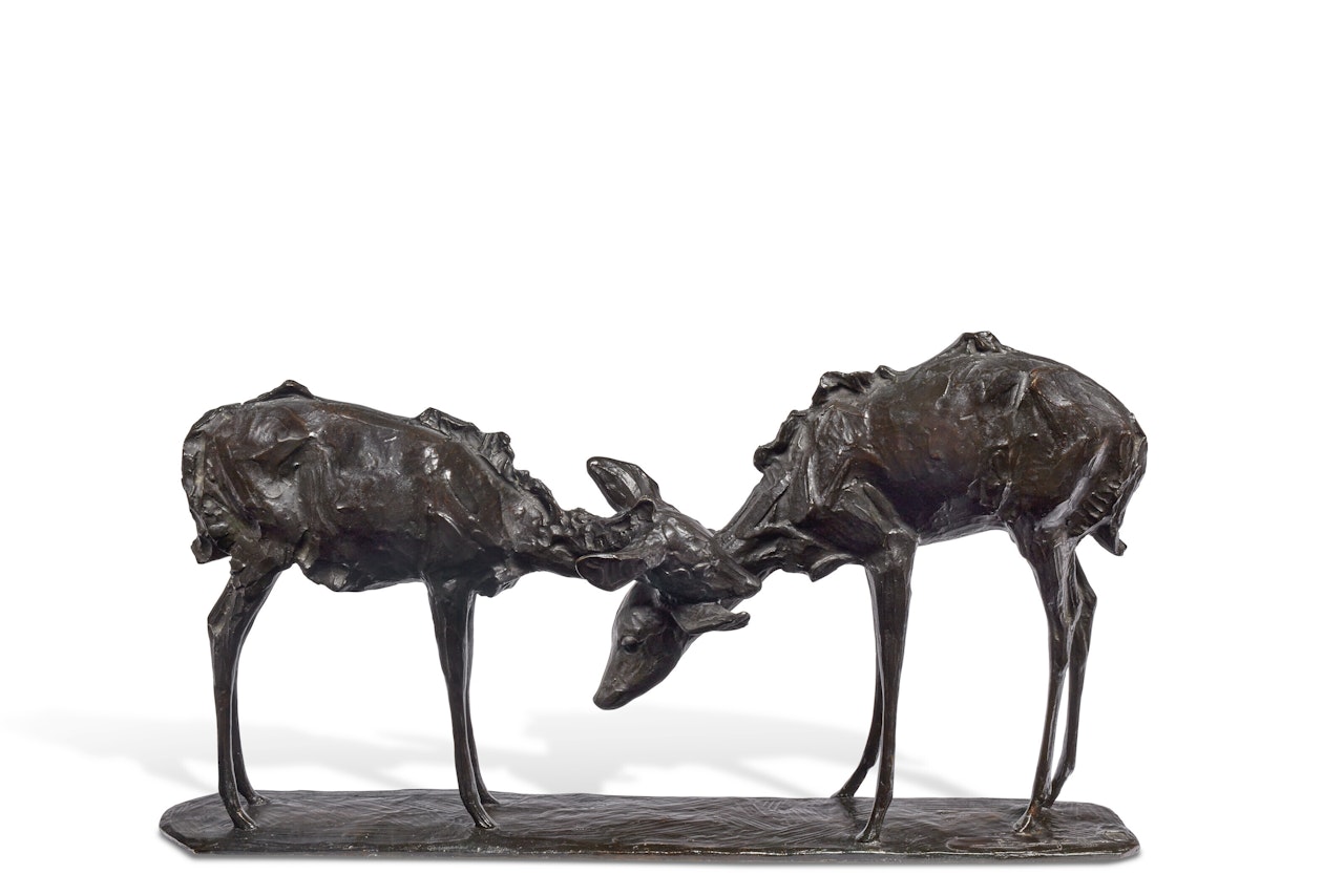 Petites Antilopes goudou 'deux amis' by Rembrandt Bugatti